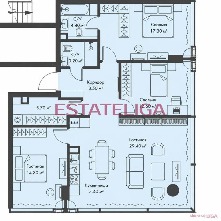 Продажа квартиры в новостройке, м. Белорусская, Ленинградский пр-кт. - Фото 5