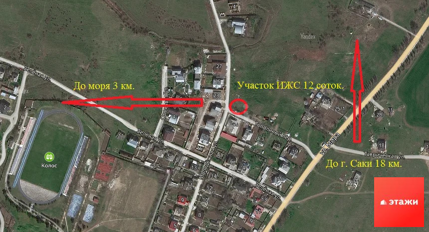 Продажа участка, Фрунзе, Сакский район, Молодежная улица - Фото 9