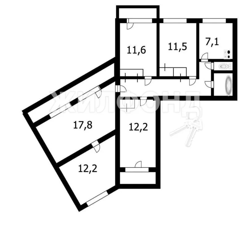 Продажа квартиры, Новосибирск, Адриена Лежена - Фото 26