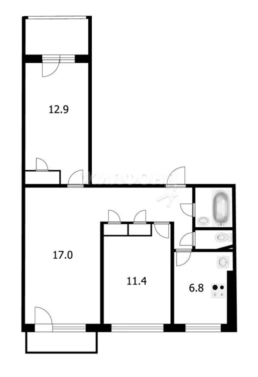 Продажа квартиры, Новосибирск, ул. Дуси Ковальчук - Фото 12