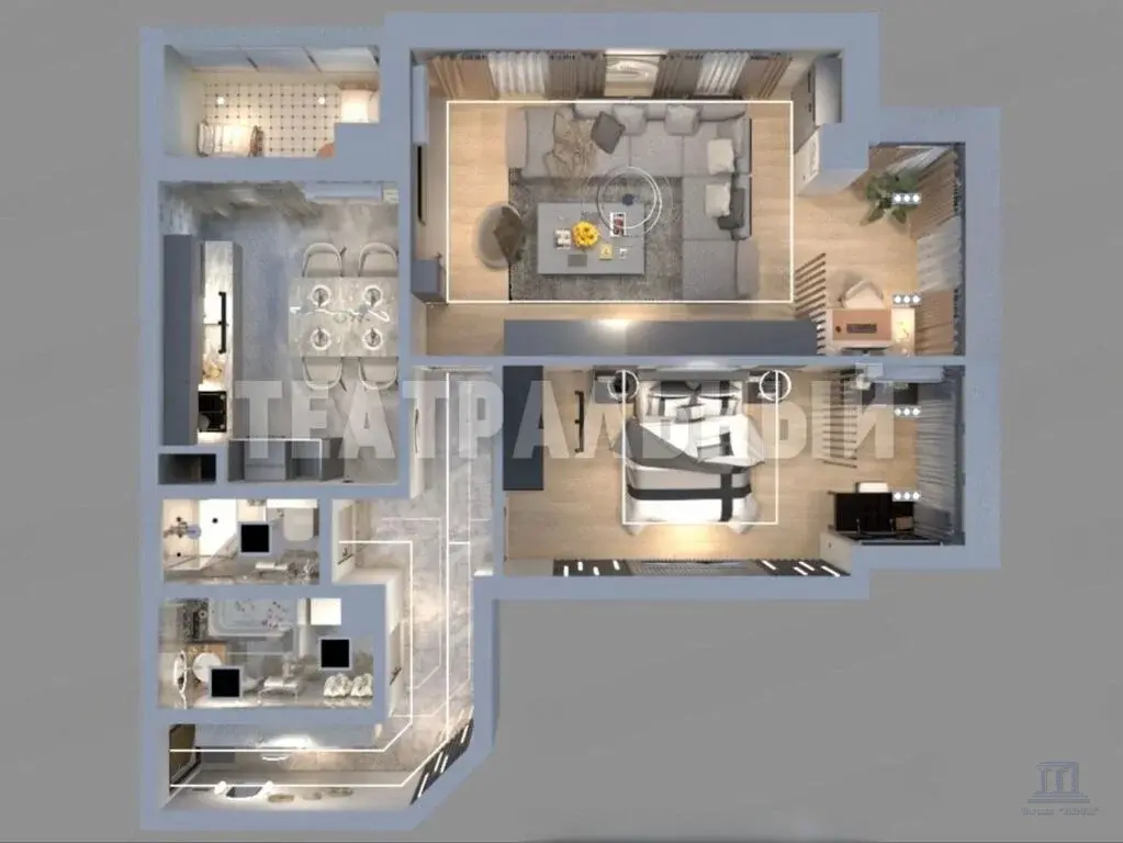 продам 2 к квартиру S - 72,5 кв.м. в ростове-на-дону жк "театральный" - Фото 19