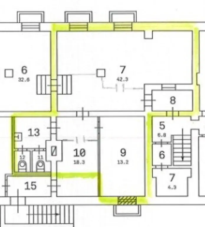 м. Панфиловская  7 м.п. Ул.Сурикова 24 Сдается ПСН 78 кв.м на -1/5; - Фото 4