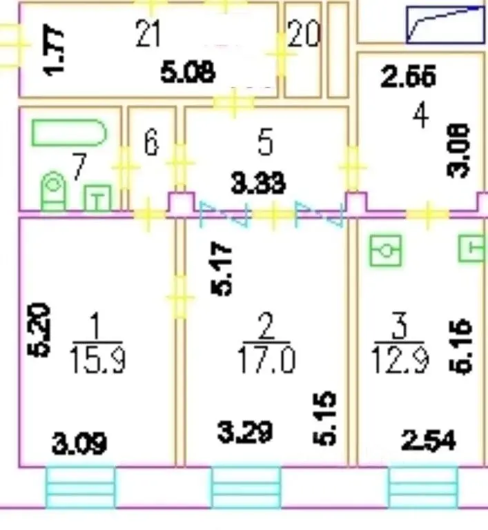 Купить двухкомнатную квартиру 66.1м Смоленская пл., 13/21, Москва, ... - Фото 23