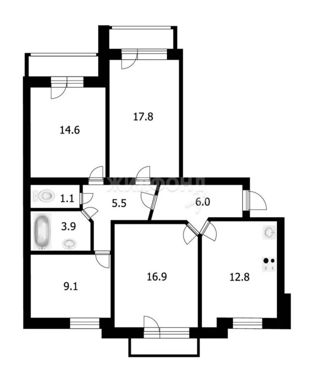 Продажа квартиры, Новосибирск, ул. Дмитрия Донского - Фото 13