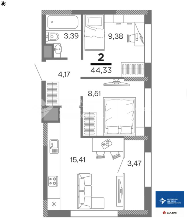 Продажа квартиры, Рязань, территория Метропарк - Фото 1