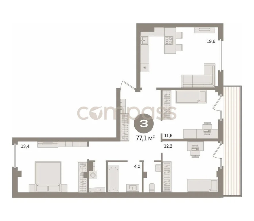 Продажа квартиры, Дударева, Тюменский район, Созидателей - Фото 12