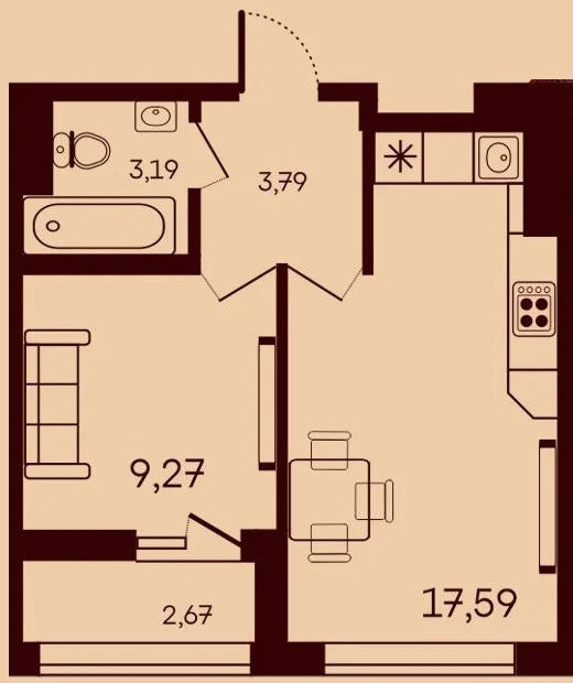 Продается квартира, 36.51 м - Фото 2