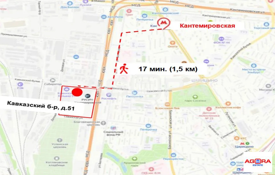 Аренда торгового помещения, м. Кантемировская, Кавказский б-р. - Фото 2