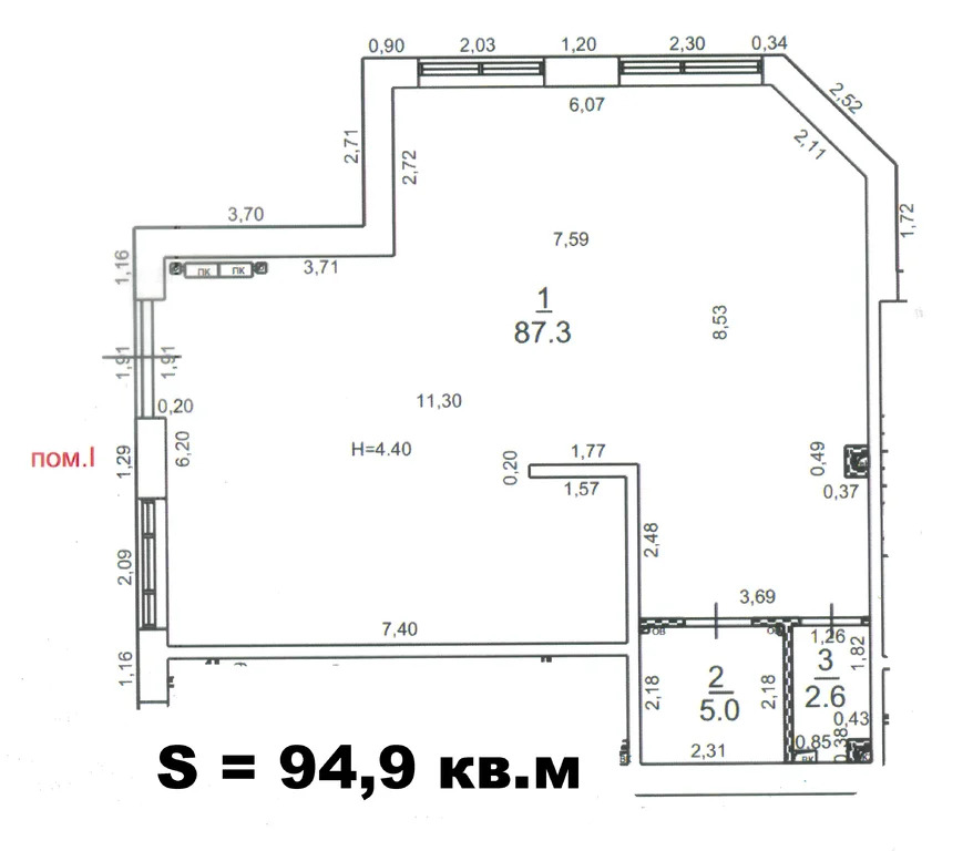 Аренда ПСН площадью 94.97 м2 - Фото 3