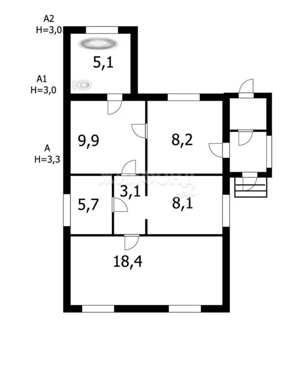 Продажа дома, Верх-Тула, Новосибирский район, ул. Октябрьская - Фото 6