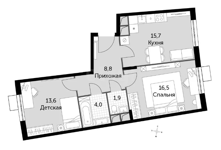 Продажа квартиры в новостройке, Развилка, Ленинский район, Римский ... - Фото 4