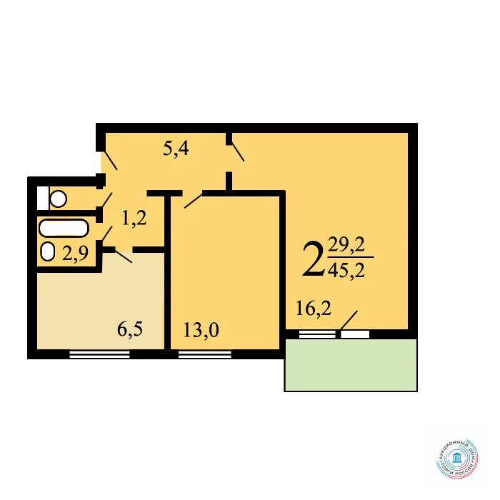 Продается квартира, 44.4 м - Фото 3