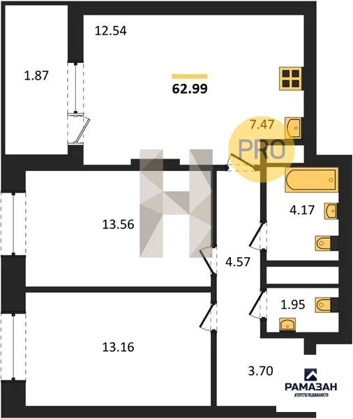 Продажа квартиры в новостройке, Казань, м. Горки, ул. Родины - Фото 1