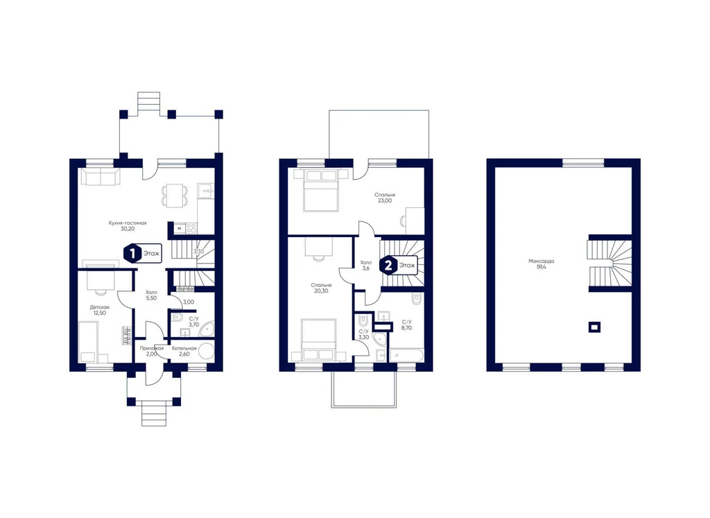Коттедж 224.2 м2 на участке 1.72 сот. - Фото 2