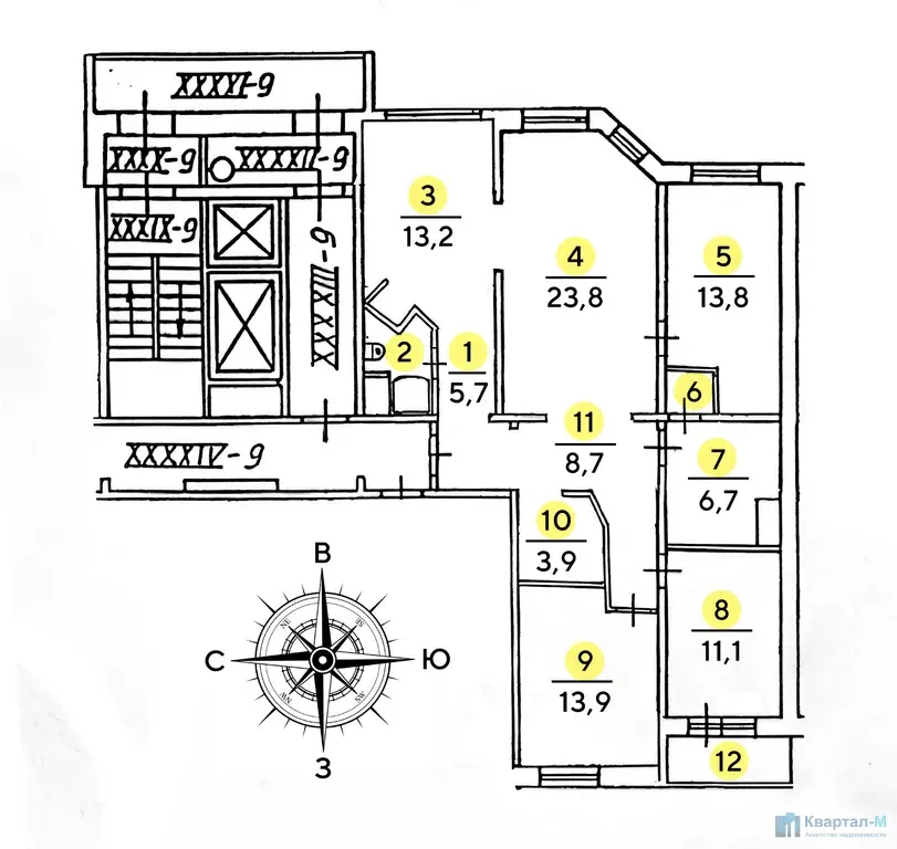 Продаётся 4-комнатная квартира в г. Фрязино, пр-д Павла Блинова, д. 6 - Фото 38