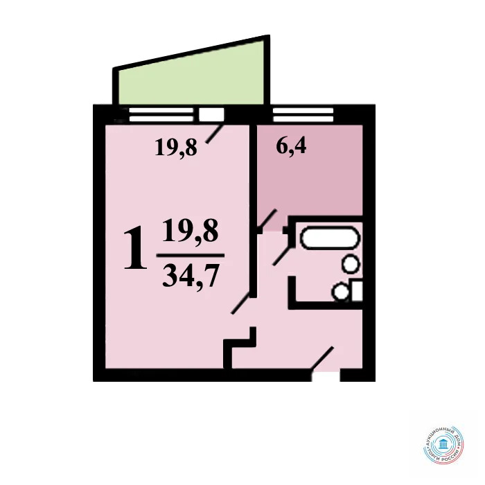 Продается квартира, 35 м - Фото 0