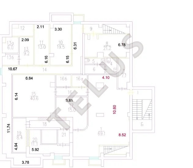 м. Красные ворота, Садовая-Черногрязская ул., 1561 м2, Здание (ном. ... - Фото 11