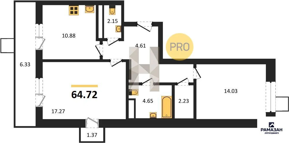 Продажа квартиры в новостройке, Казань, м. Горки, ул. Патриса Лумумбы - Фото 1