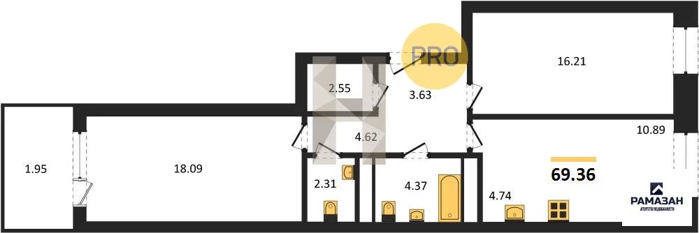 Продажа квартиры в новостройке, Казань, м. Горки, ул. Родины - Фото 1