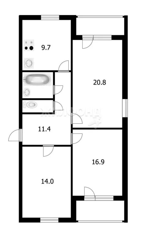 Продажа квартиры, Новосибирск, 1-я Портовая - Фото 14