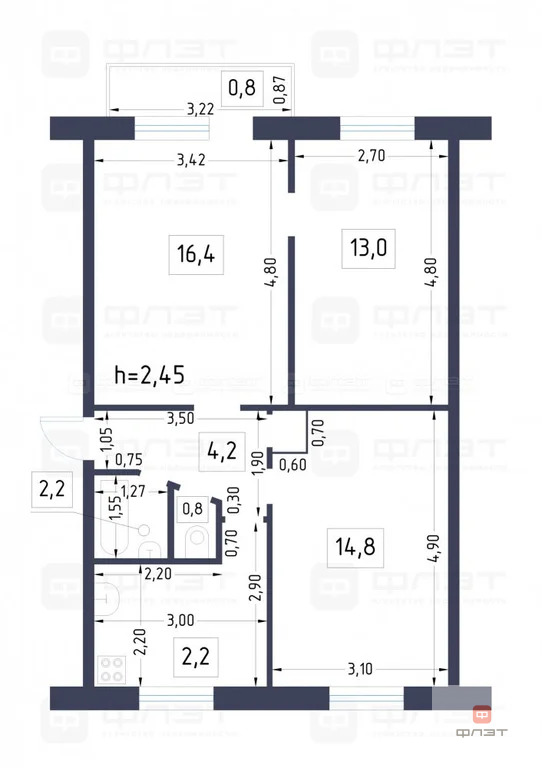 Продажа квартиры, Казань, ул. Даурская - Фото 28