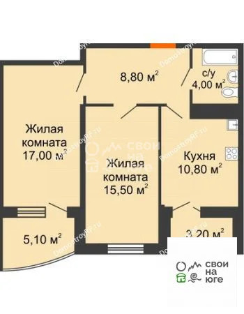 Продажа квартиры, Краснодар, им. Адмирала Серебрякова ул. - Фото 11