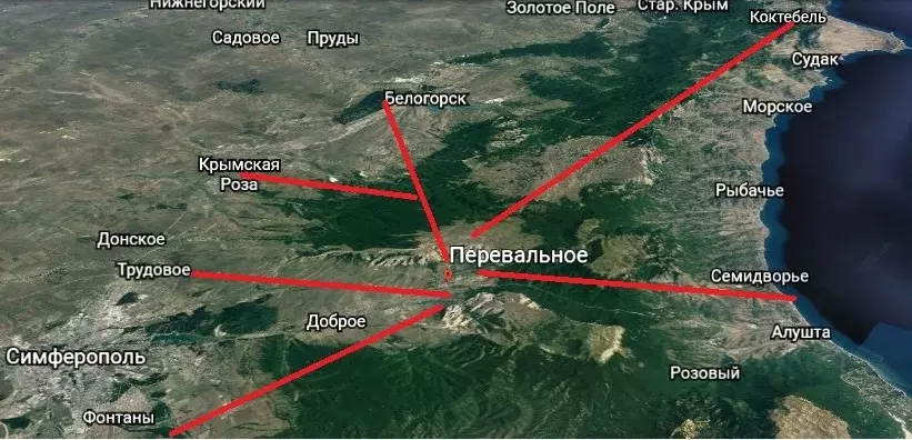 С перевальное симферопольского района карта