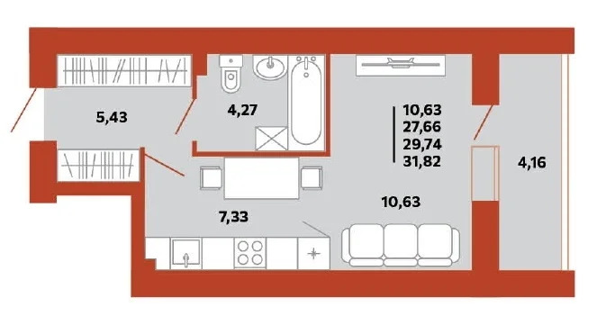 Продается квартира, 31.82 м - Фото 0