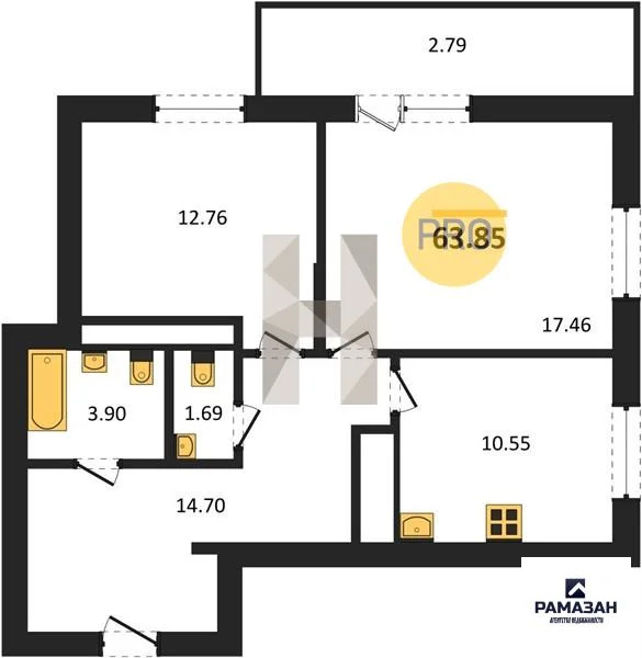 Продажа квартиры в новостройке, Казань, м. Горки, ул. Родины - Фото 1