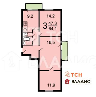 Москва, улица Короленко, д.9к1, 3-комнатная квартира на продажу - Фото 32