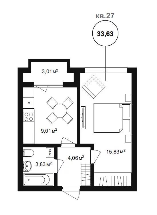 Продам 1-комн. квартиру 35.7 кв.м. - Фото 1