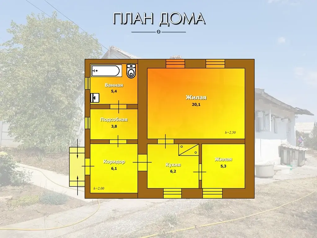 Участок с домиком в курортном пригороде Евпатории - Фото 2