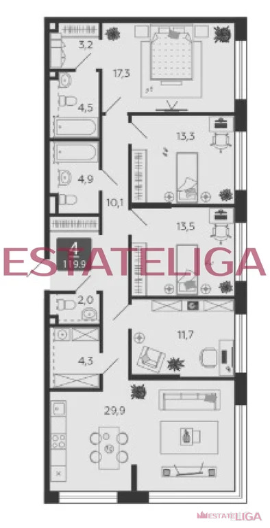 Продажа квартиры, набережная Марка Шагала - Фото 16