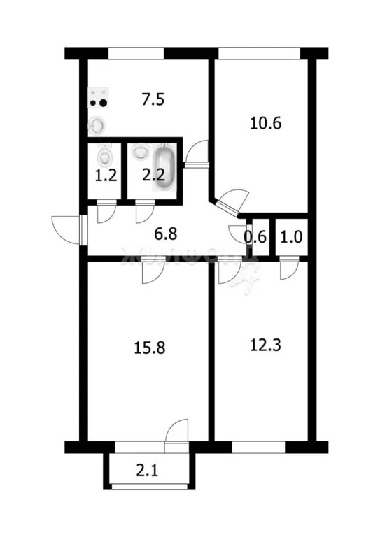 Продажа квартиры, Новосибирск, ул. Доватора - Фото 11