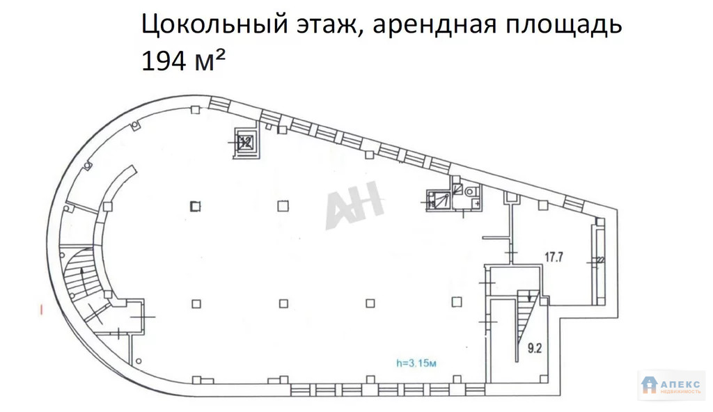 Аренда помещения (псн) пл. 194 м2 под кафе, ресторан, бар, магазин, . - Фото 9