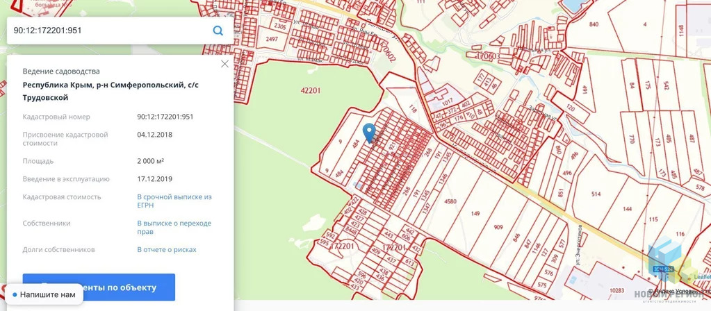 Публичная кадастровая карта крыма симферопольский район николаевка