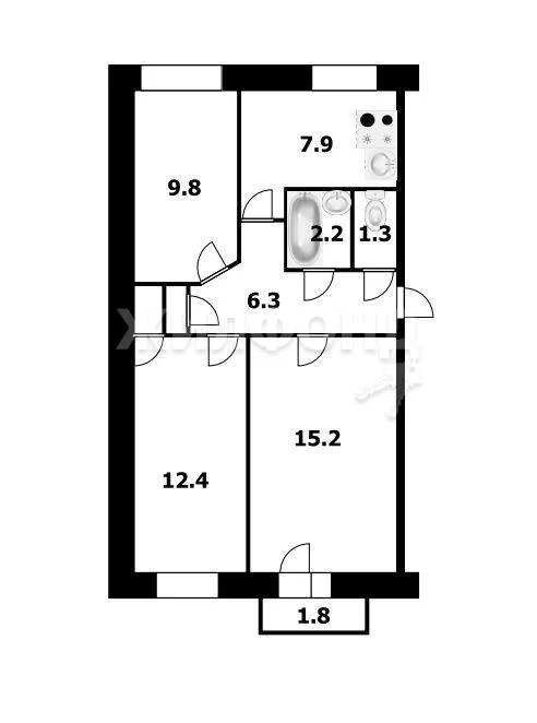 Продажа комнаты, Новосибирск, ул. Доватора - Фото 10