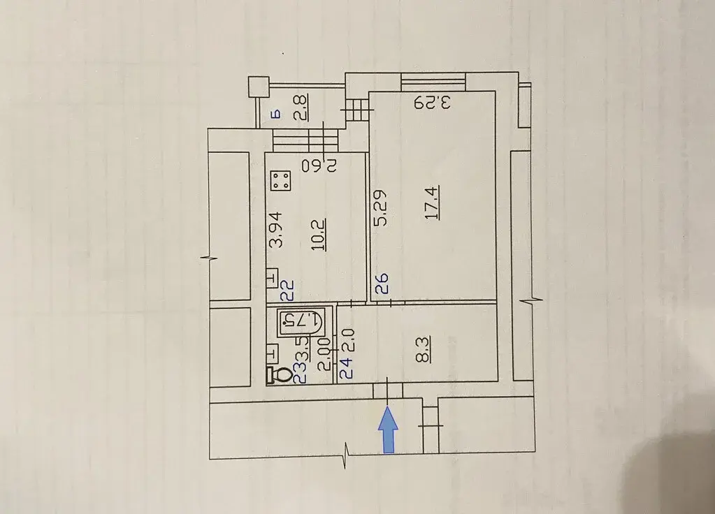 1 комн.квартира в кирпичном доме около парка Гагарина, Октябрьский р-н - Фото 14