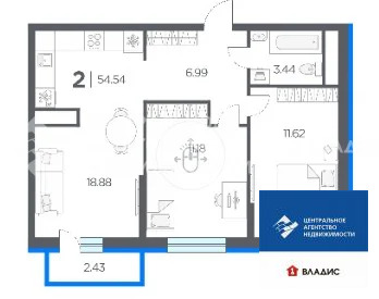 Продажа квартиры, Дядьково, Рязанский район, жилой комплекс Окские ... - Фото 7