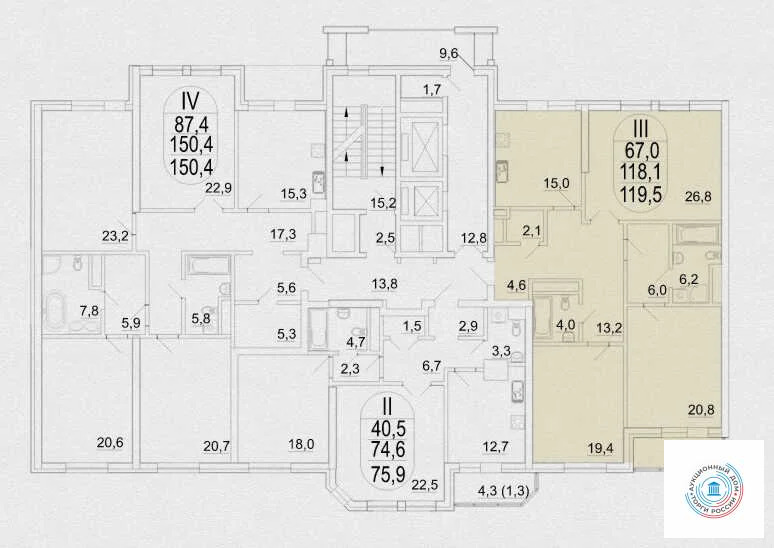 Продается квартира, 119.5 м - Фото 0