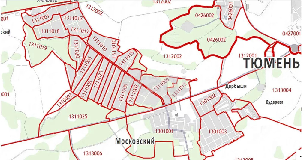 Карта садоводческих обществ тюмень