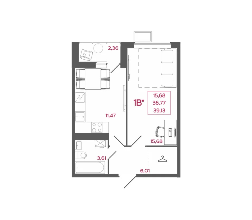 Продается квартира, 39.13 м - Фото 1