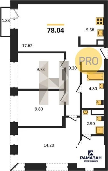 Продажа квартиры в новостройке, Казань, м. Проспект Победы, ... - Фото 1