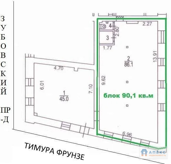 Аренда помещения пл. 40 м2 под магазин, аптеку, ,  м. Парк культуры в ... - Фото 3