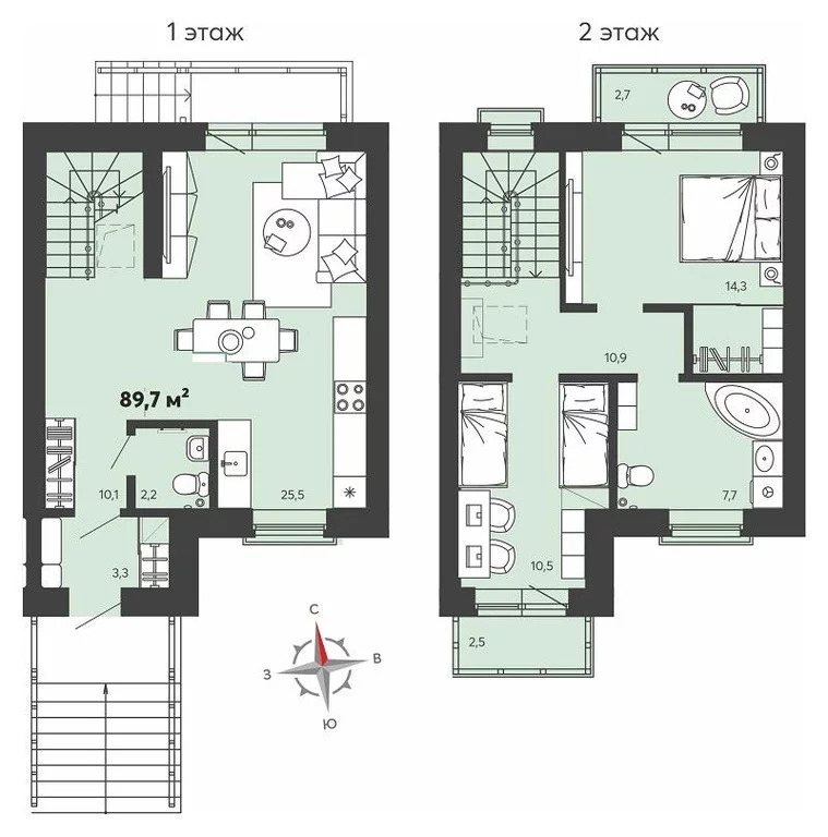 Продается дом, 89.7 м - Фото 1