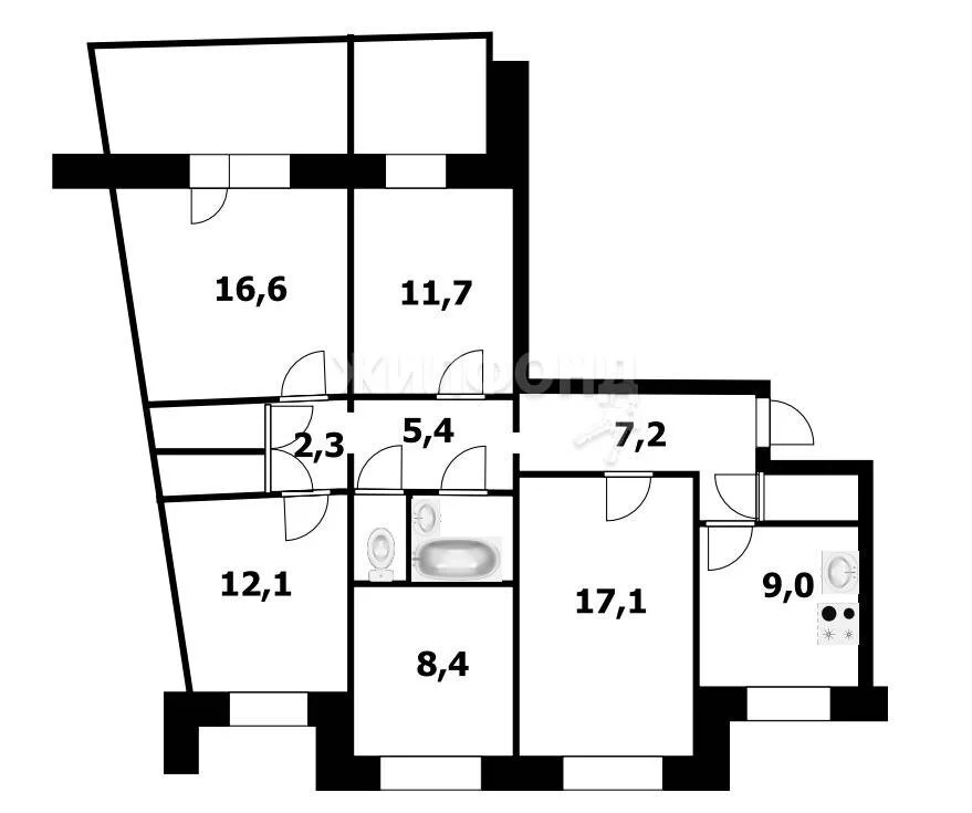 Продажа комнаты, Краснообск, Новосибирский район, 2-й микрорайон - Фото 6