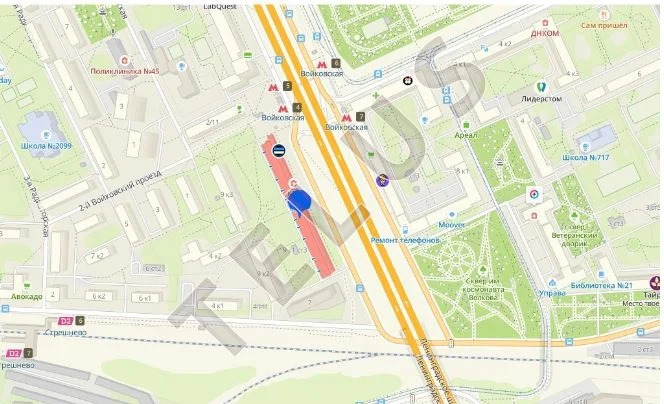 м. Войковская, Ленинградское шоссе, 171 м2 Торговое помещение (ном. ... - Фото 3