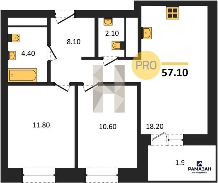 Продажа квартиры в новостройке, Казань, м. Горки, ул. Родины - Фото 1