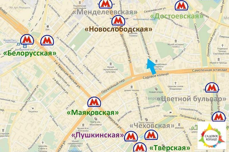 Новослободская москва карта