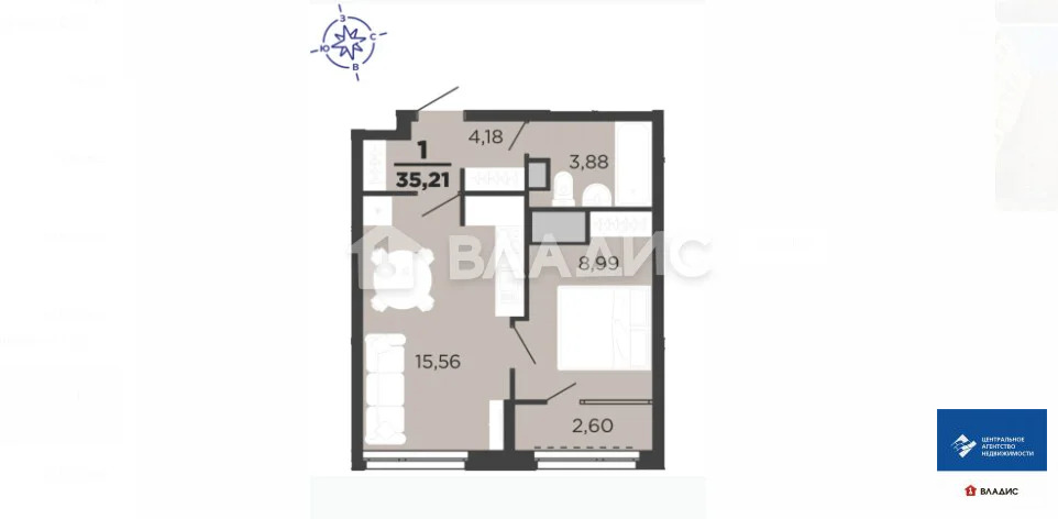 Продажа квартиры в новостройке, Рязань, улица Александра Полина - Фото 12